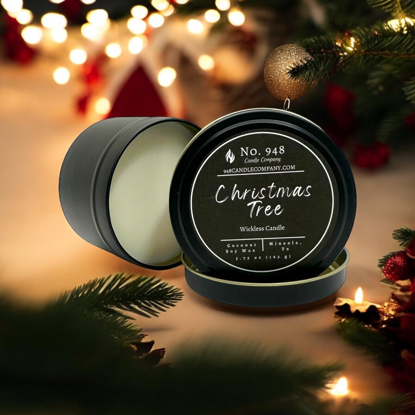 Christmas Tree Wickless Candle