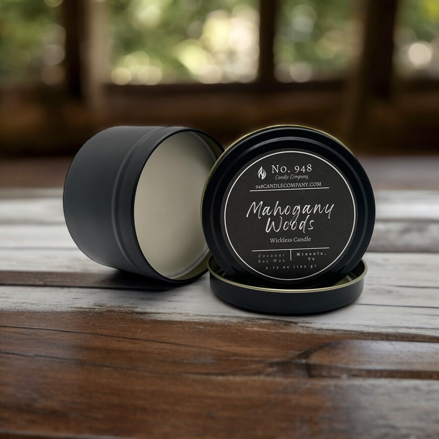 Mahogany Woods Wickless Candle