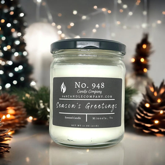 Season's Greetings Candle